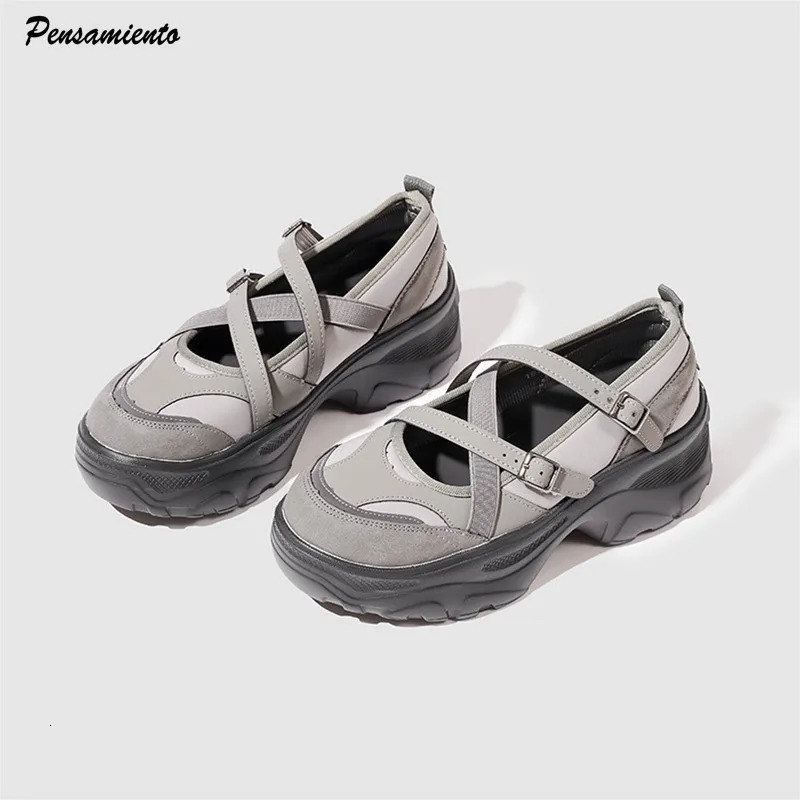 Ballet Style Fashion Spring Autumn Mary Janes Women Flats Comfortable Soft Platform Sports Loafers Casual Chunky Sneakers Shoes 250809