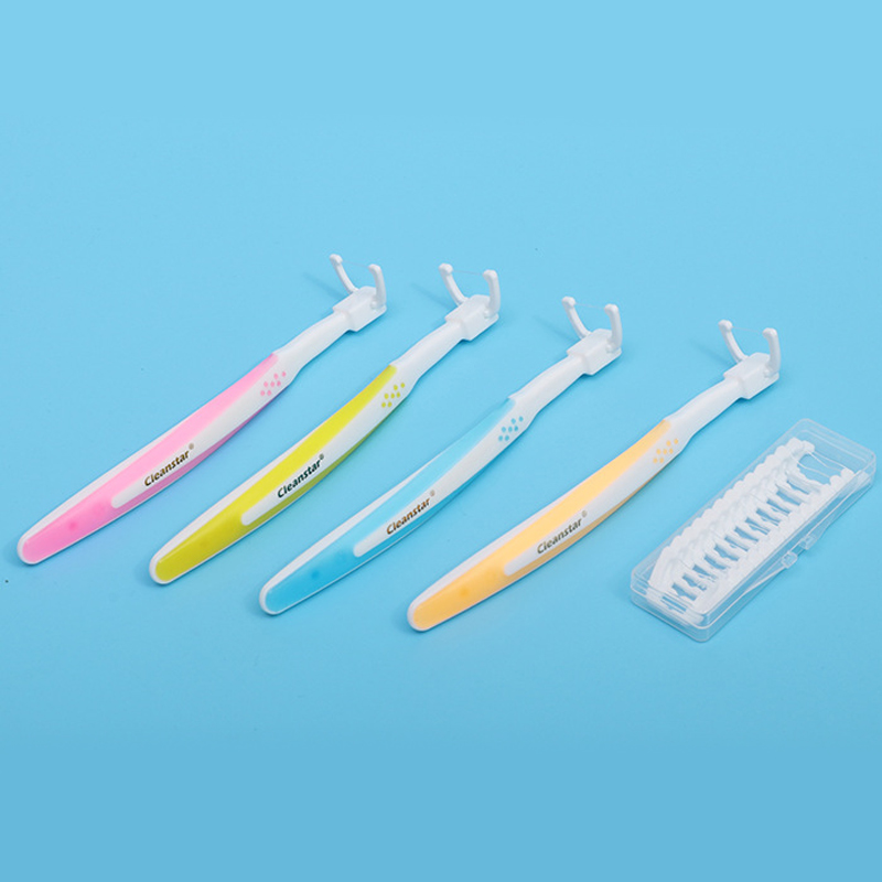 PP + silicone handle dental floss 200D replaceable head multi-specification oral cleaning care dental floss stick
