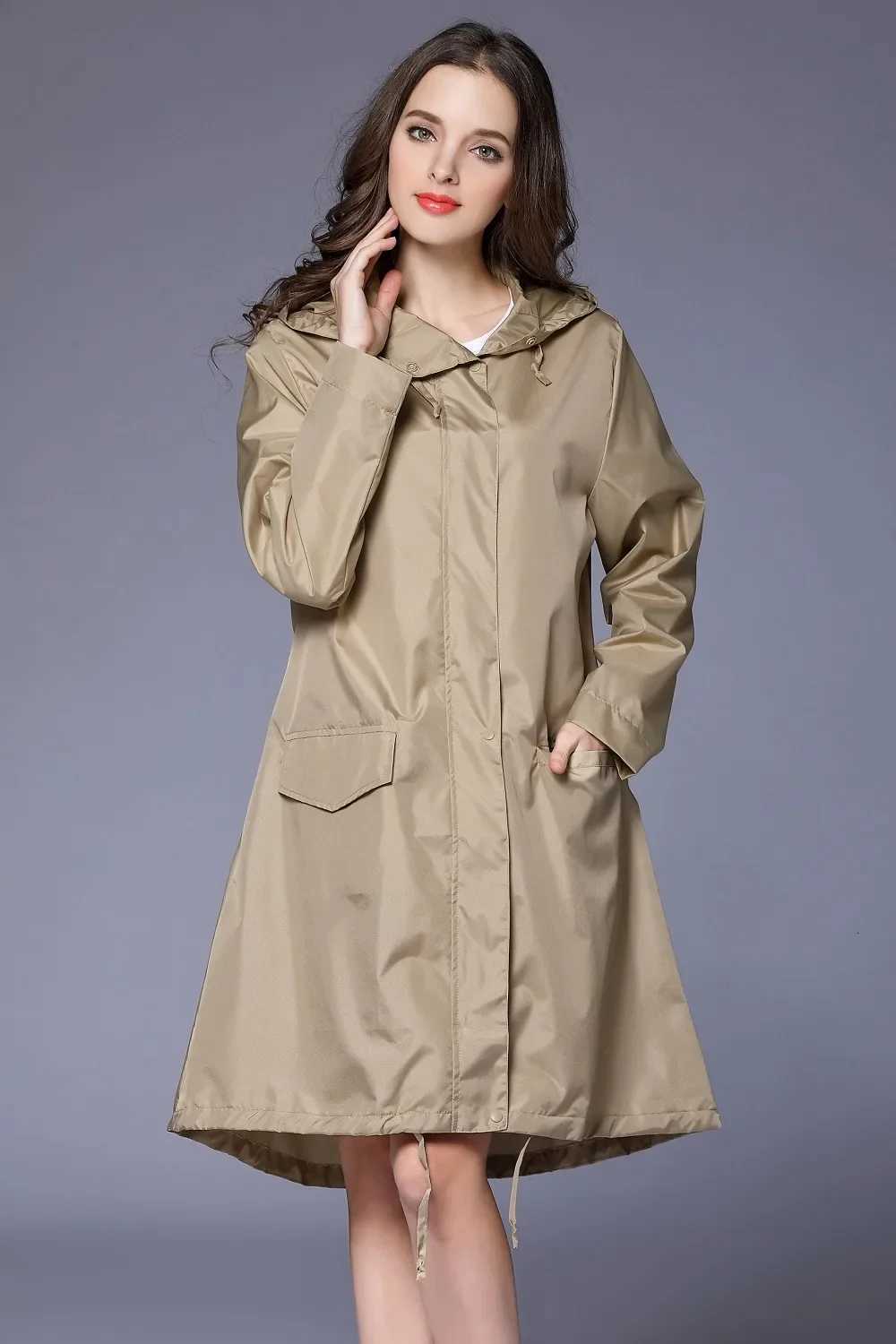 Fashion Women Lightweight Poncho Waterproof Long Raincoat Men Adults Outdoor Windproof Rain Coat Hiking Rainwear Y250814
