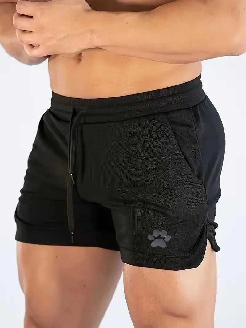 Mens fashion Bear paw print casual shorts Fitness shorts Summer outdoor jogging shorts Mens home pants Popular fitness shorts Y250814