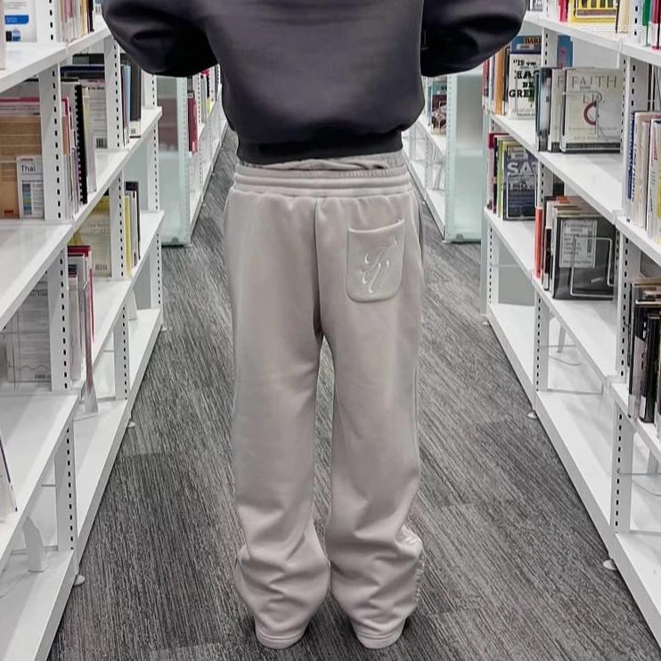 Men's Pants Retro Double Layer Sweatpants Y2K Mens Womens Harajuku Hip Hop Letters Embroidery Baggy Casual