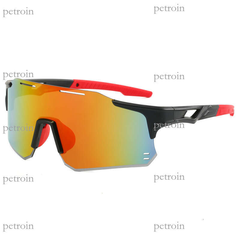 New Outdoor Bicycle Integrated Colorful Large Frame Glasses Men and Women Riding Windproof Eye Protection Sports Sunglasses