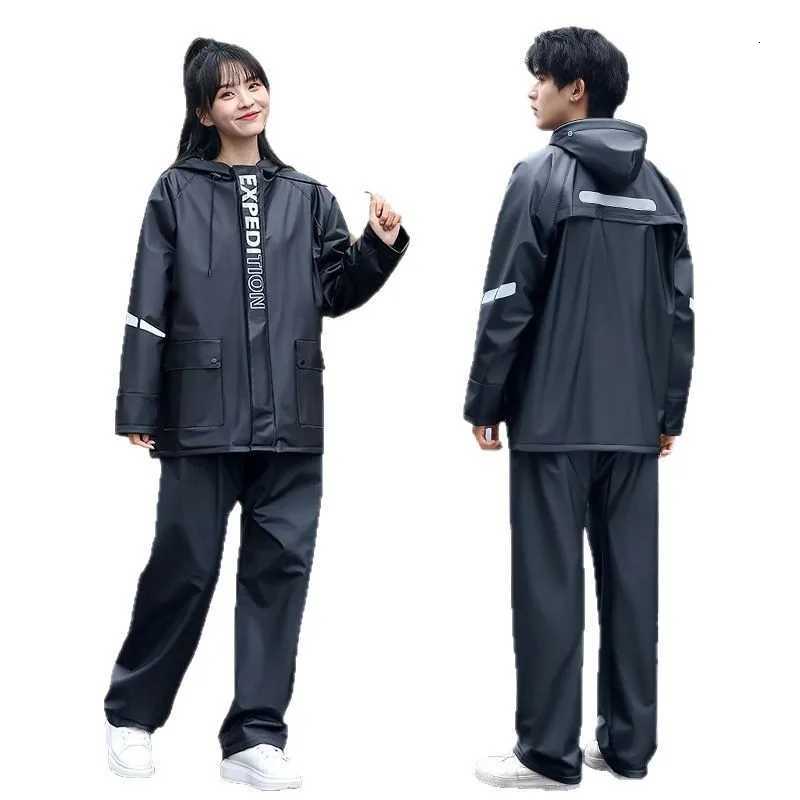 1 Set Split raincoat rain pants suit Full body rainstorm proof take away waterproof suit Reflective motorcycle raincoat suit Y250814