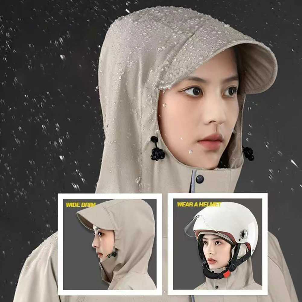 Thicken Oxford Oversized Hooded Rainwear Motorcycle Rain Coat for Men Women Waterproof Riding Gear One-piece Loose Long Raincoat Y250814