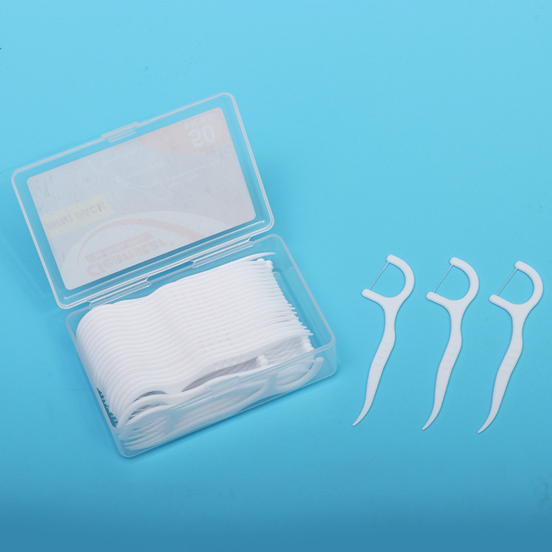 Dental floss storage box, 400D family pack, plastic toothpicks, mini oral cleaning, interdental cleaning, plastic dental floss picks