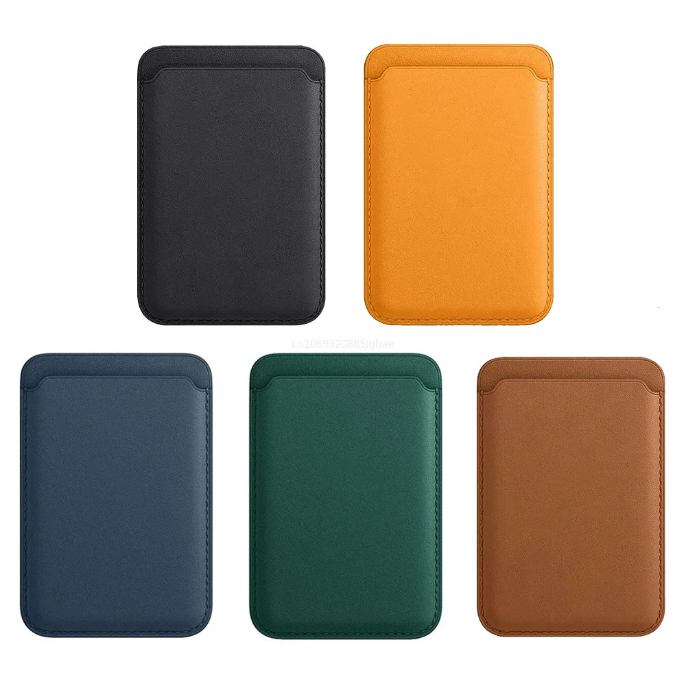 Men Leather Card Wallet Women Phone Magnetic Credit Holder Bag Case Macsafe Cover Accessories 250811