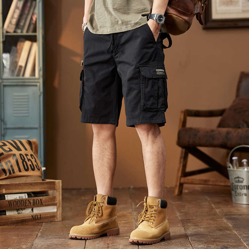 American Style Trendy Brand Cargo Men's Summer Loose Mid-Length Pants New Casual Five-Point Shorts B5
