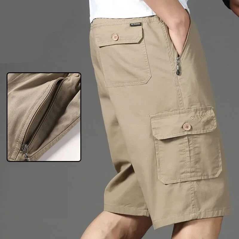 Big Size Mens Sports Casual Shorts Fashion Loose Straight Cargo Shorts Cotton Comfortable Beach Running Short Pants Y250814