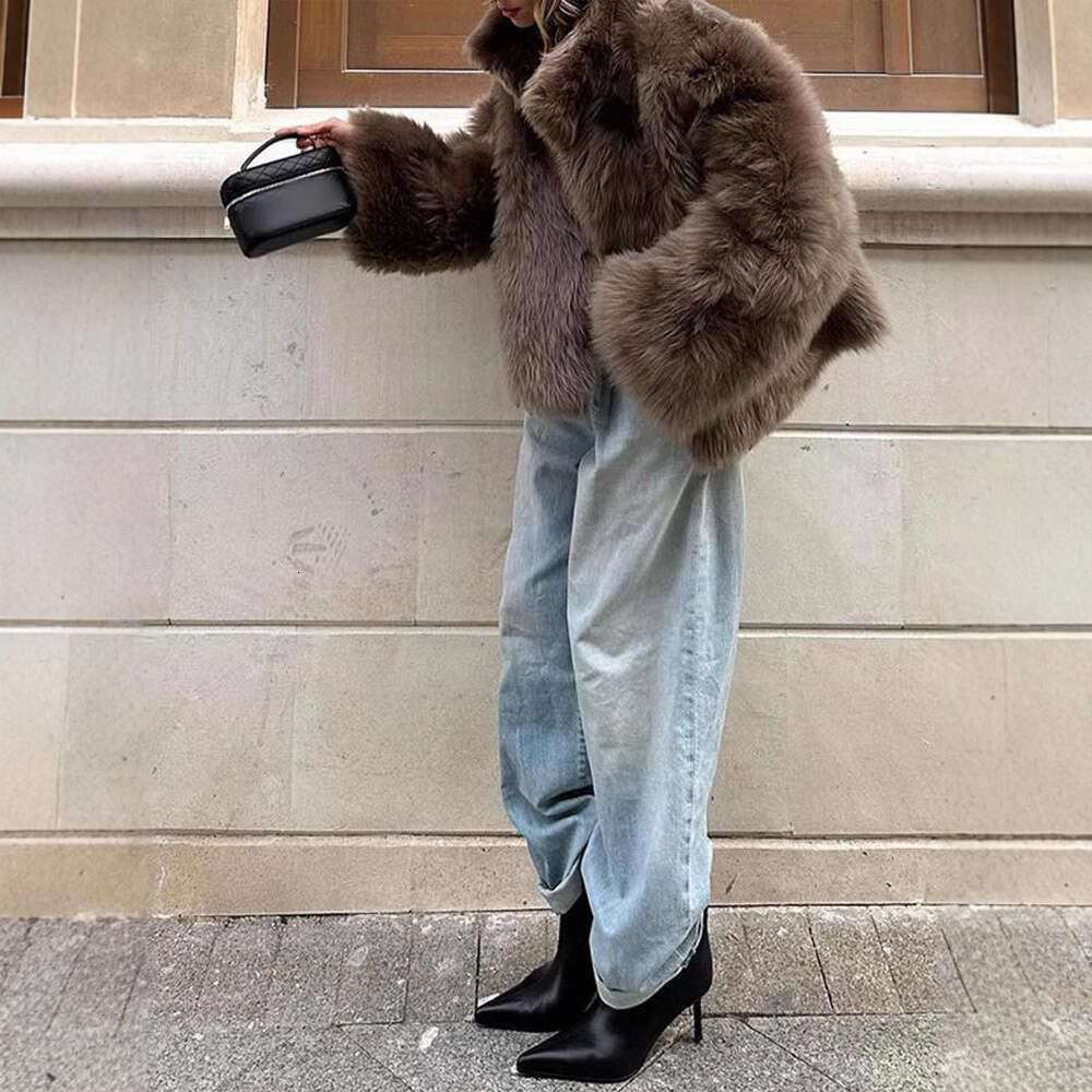 Winter fur coat for women, retro, slimming, casual faux fur, high-end short, soft, eco-friendly, long plush for warmth
