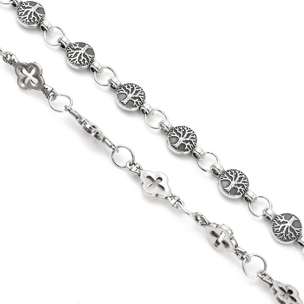 A Alloy Lucky Tree Jeans Chain Hip-Hop Stylish Punk Dark Double-Layer Waist Chain Handsome and Cool Unisex Accessories 250814