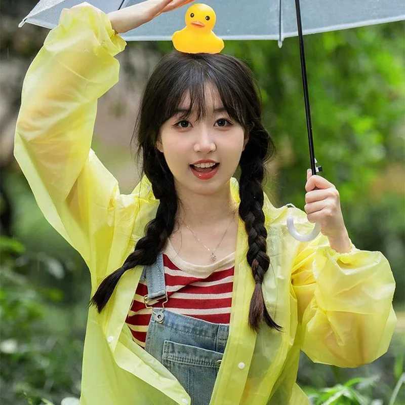 Non-disposable Raincoat Adult Thickened Outdoor Travel Portable Full-body Raincoat Anti-storm Raincoat Home Furnishings Y250814