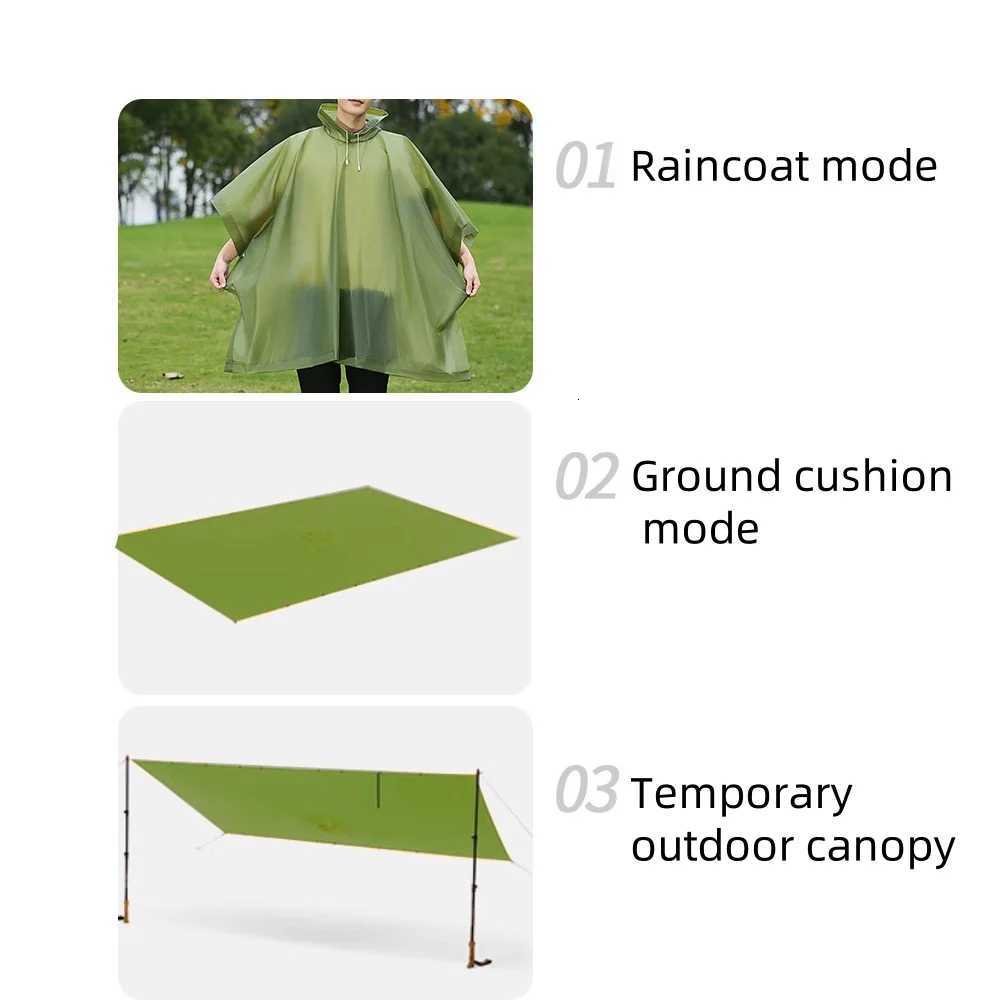 Disposable raincoat cloak style three in one thick raincoat suitable for camping fishing hiking and trekking. Y250814