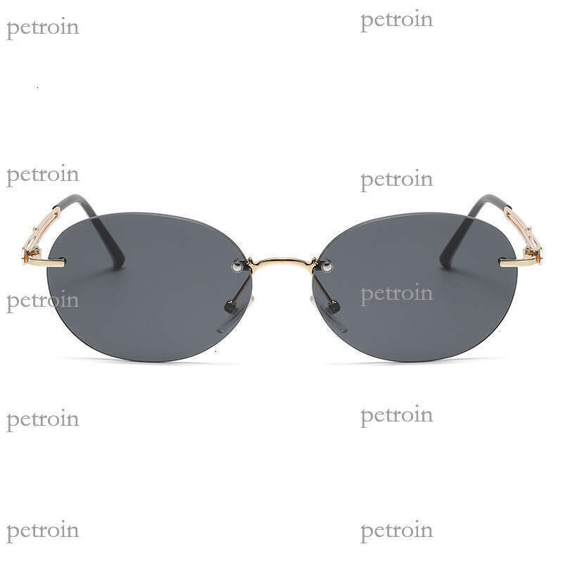 New Fashion UV Protection for Women High-end Simple Style Versatile Metal Frameless Internet Celebrity Sunglasses Trendy