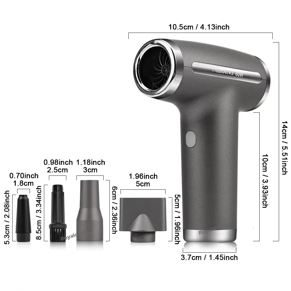 Mini Multifunctional Electric Air Duster Hair Dryer Poweful Cleaning Machine for Keyboard Car Vacuum Portable Wireless Handheld 250811