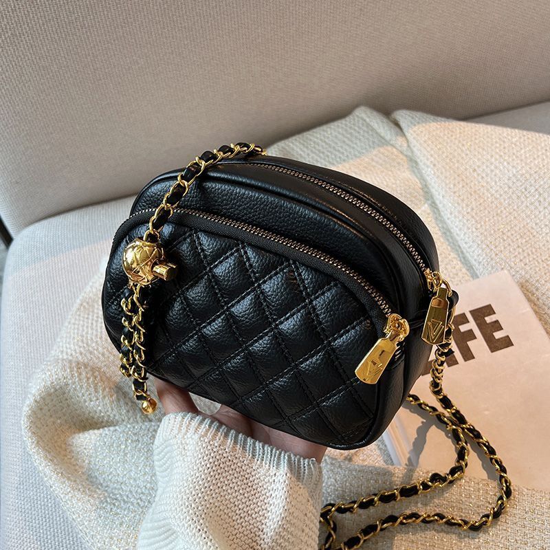 High-Quality Texture for Women, Ins Niche 2025 New Fashion Summer Quilted Chain Crossbody Small Square Bag