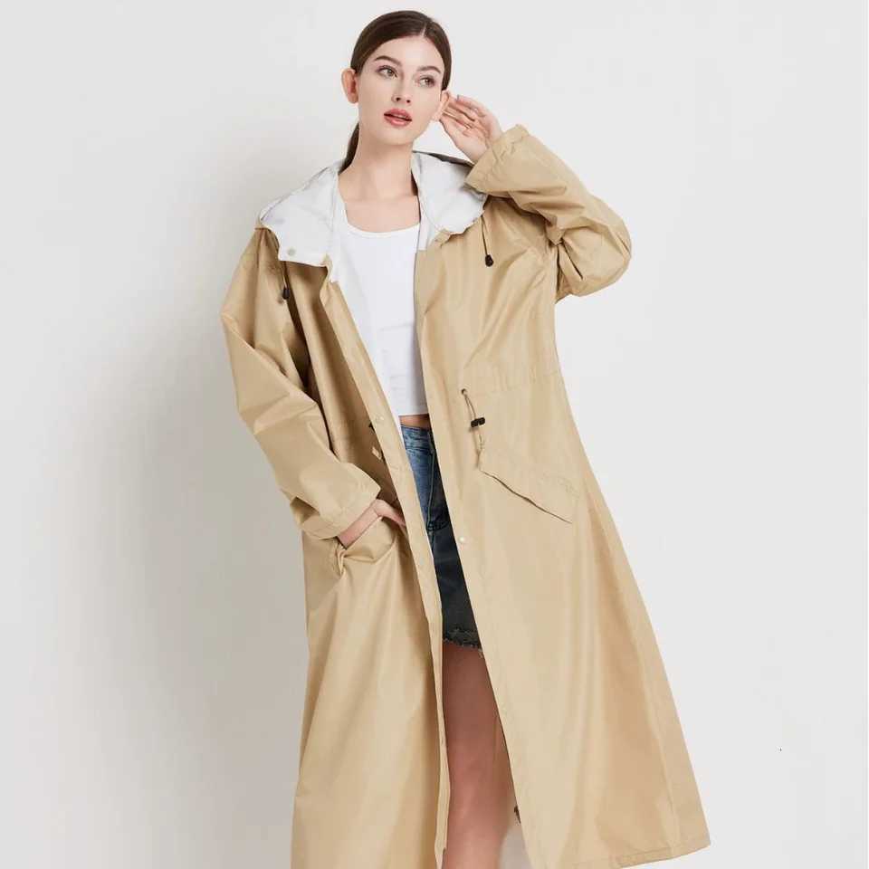 NEW Extended Length Windproof Raincoat Unisex Waterproof Motorcycle Poncho Outdoor Thickened Hooded for Biker Adult Y250814