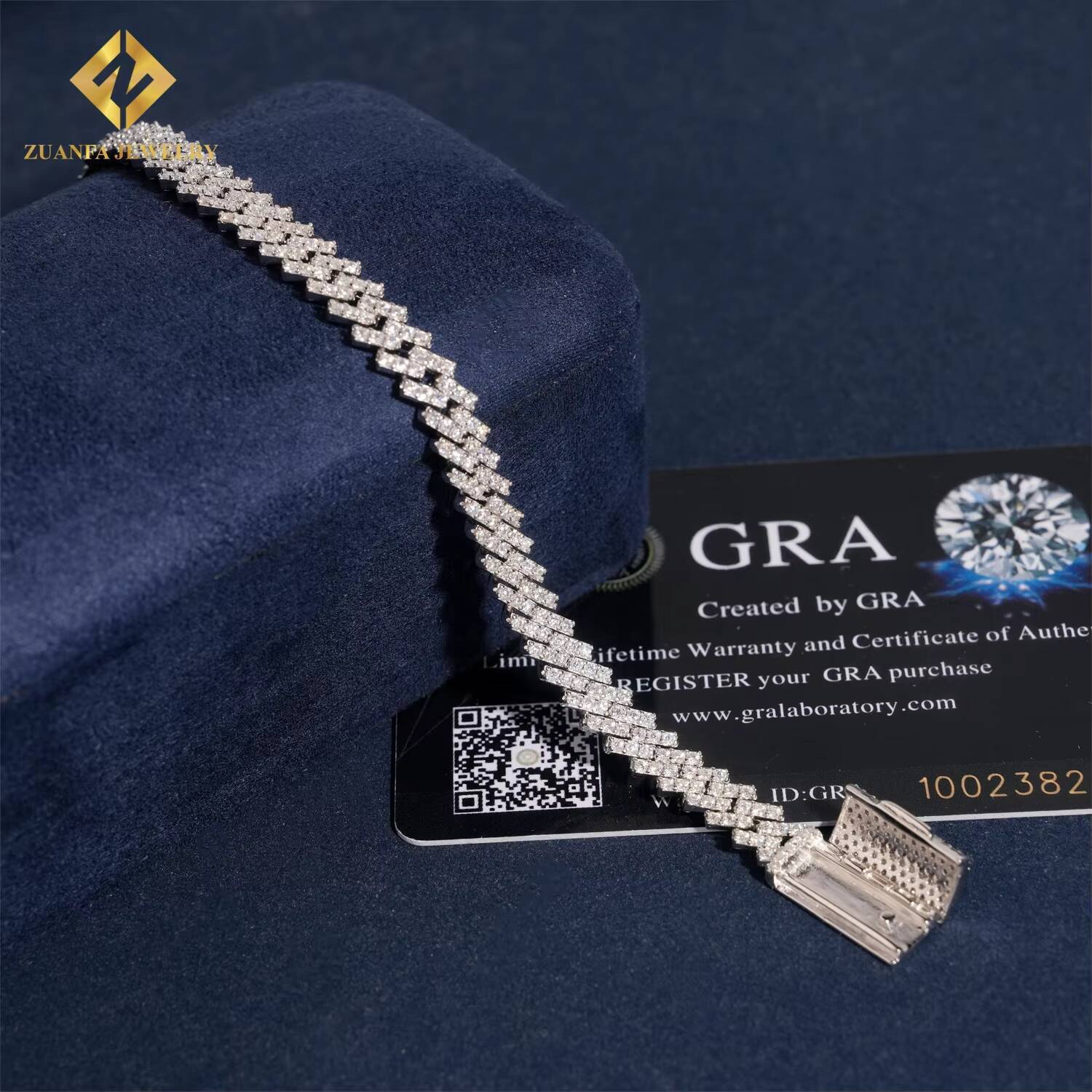 Custom 7mm Hip Hop Jewelry Pass Diamond Test Iced Out VVS Moissanite Cuban Link Chain 925 Sterling Silver Cuban Necklace