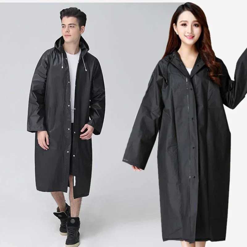 Premium Quality EVA Motorcycle Raincoat with Hood 1 Piece Unisex Rainwear for Women and Men See-through Waterproof Bodysuit Y250814