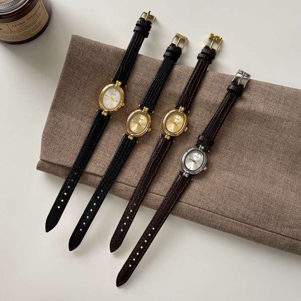 Oval Small Dial Thin Strap Designer Watch for Women Women, Niche Light Luxury Korean Style, Compact and Exquisite
