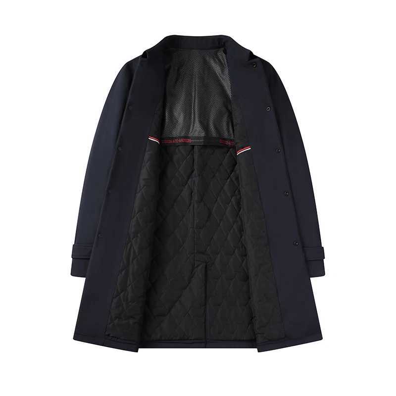 2025 Autumn Mens High-Quality Business Trench Coat Single-Breasted Trench Coat Men Long Casual Windbreakers Good Quality Jacket W250815