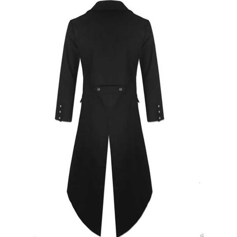 2024 Spring and Autumn New Mens Coat Fashion Coat Windbreaker Steampunk Gothic Coat Mens Retro Dress W250815