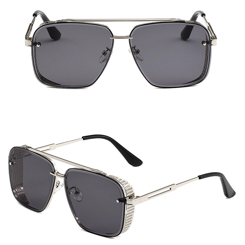 Square Sunglasses Retro Vintage Style Metal Frame UV Protection Fashion Shades for Outdoor