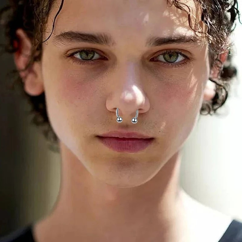 24Pc/set Steel Nostril Ear Tongue Piercing Eyebrow Lip Nose Hoop Set Piercings Ring Body Jewelry Women Men Ear Stud 250807