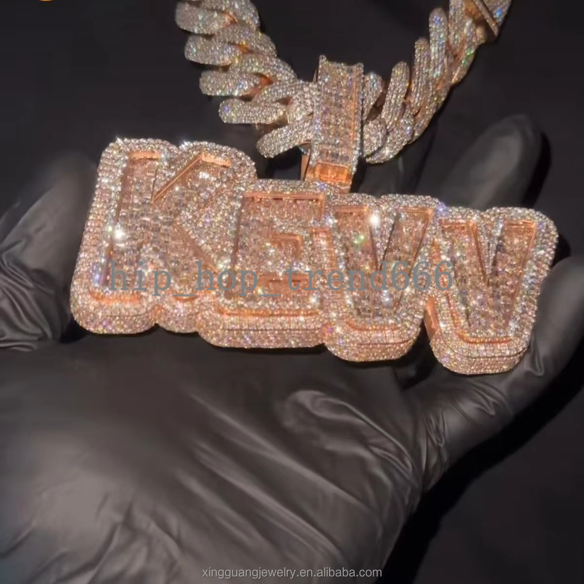 Manufactory Direct Hiphop Diamond Pendant 925 Sterling Silver CRA VVS Moissanite Diamond Pendant Custom Fine Jewelry Pendant