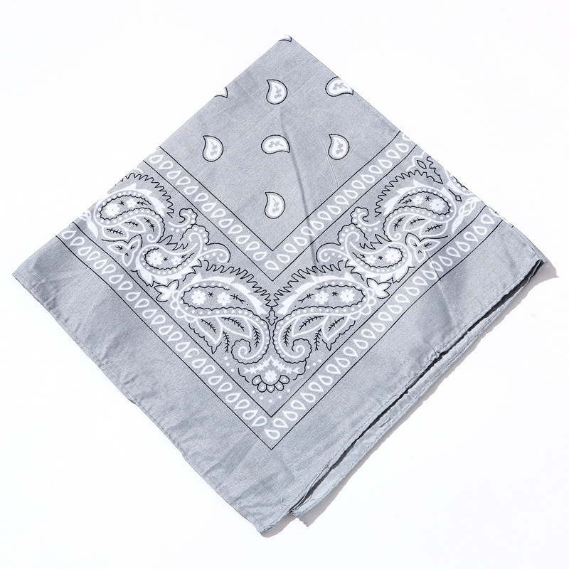 Bandanas 2025 Fashion Hip Hop Cotton Bandana Square Scarf 54cm Black Red Paisley Headband Printed For Women/Men/Boys/Girls