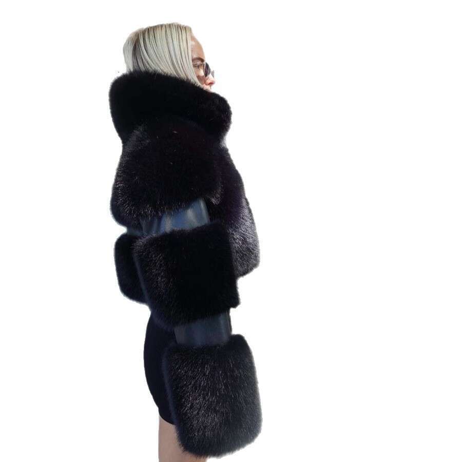 Faux Fur Coats Women Turn Down Collar Full Sleeve Short Coat Thick Warm Y2k Streetwear Elegant Y2k Open Stitch Autumn Winter