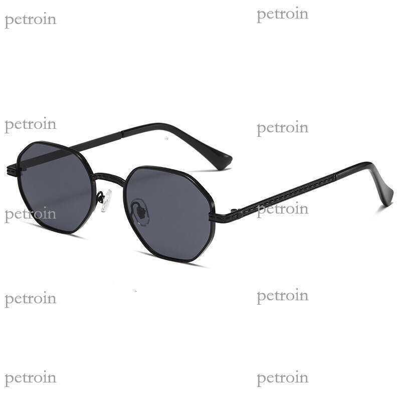 Fashion Polygon Gradient Sunset Metal Unisex Versatile UV Protection Sunglasses