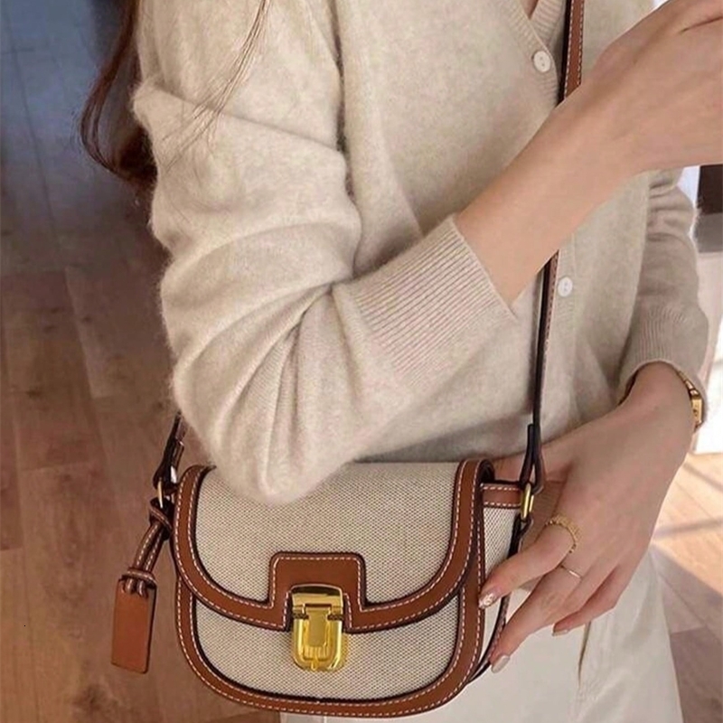 Fashion Joker contrast color n simple saddle bag flip handbag elegant sui w250801