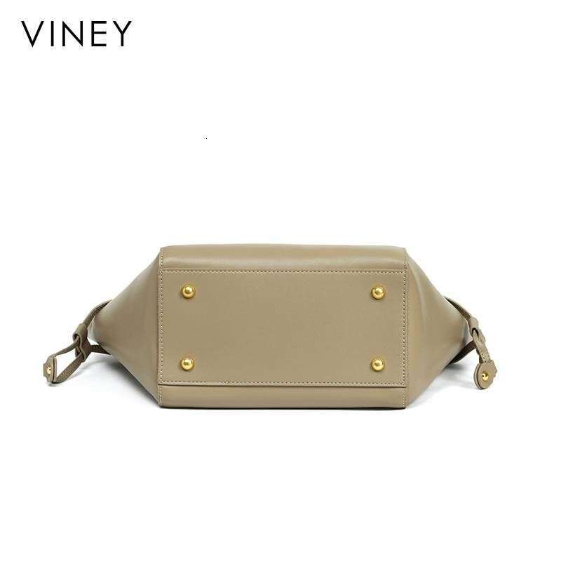 VINEY 2025 Spring And Summer Trendy Genuine Leather Hand-Held Shoulder Large Capacity Fashion Tote Women's Bag
