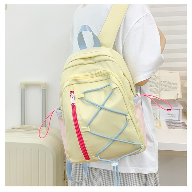 Autumn New Unisex Style Backpack Lightweight Casual Backpack Large Capacity Couple Backpack Autumn New Designer Bag Contrasting Color Niche Designer B