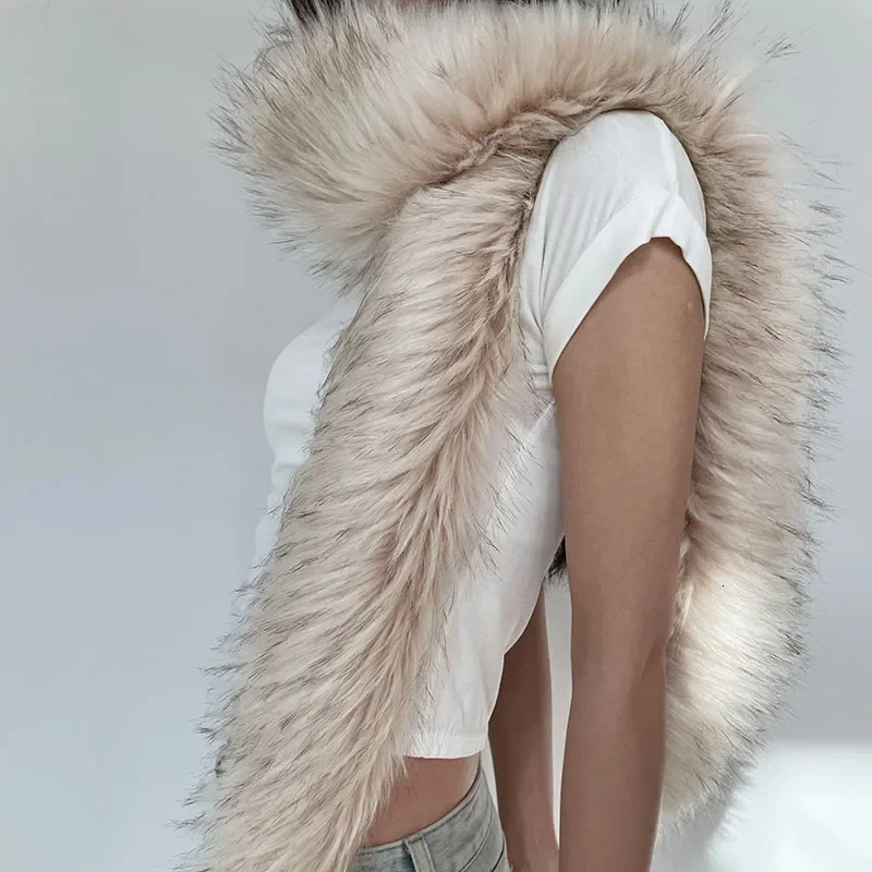 Women Faux Fox Fur long Scarf Men Winter Warm Thickened Lengthened Scarf Neck Fur Collar Dress Cape Sexy Party Dress Shawls 250808