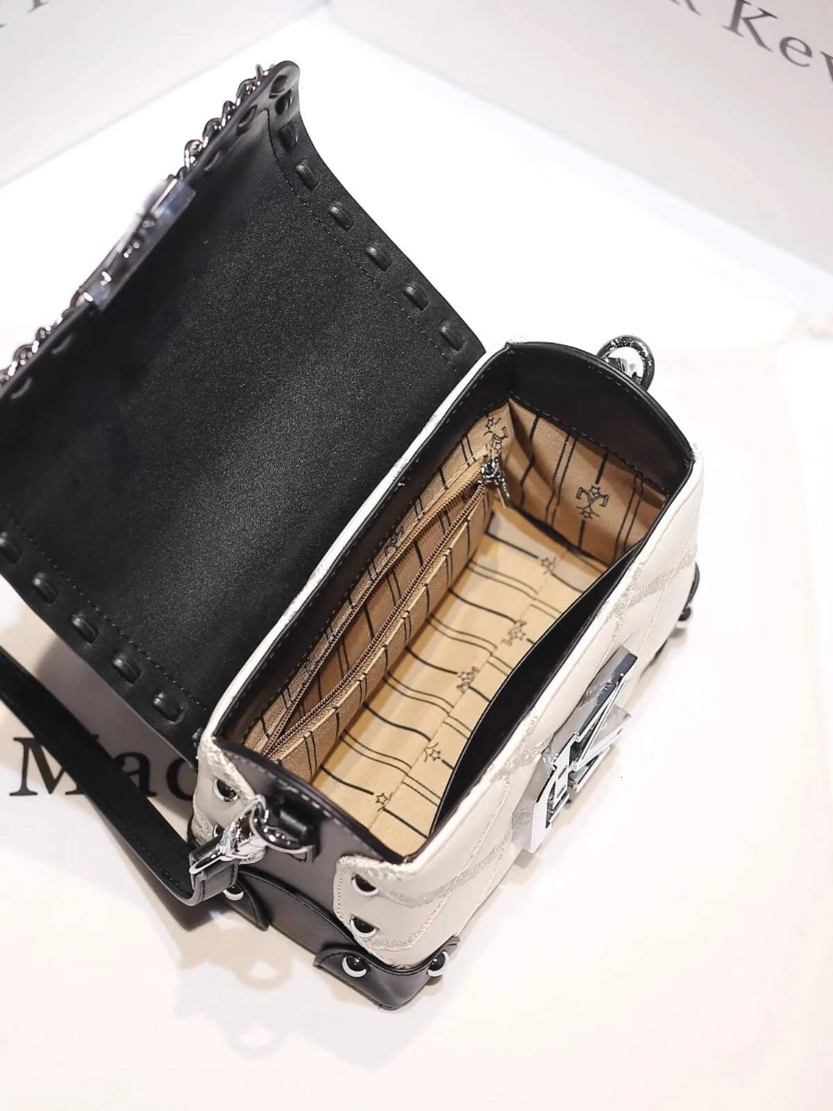 2025 New Fashion And Popular Square Handbag With Contrast Color Women's High Quality Leather Crossbody Bag For Evening Party