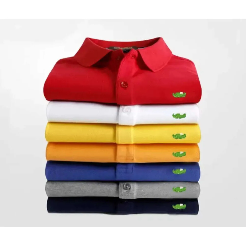 Polo Men Shirt Spring Luxury Italy Men T-shirt Designer Polo Shirts High Street Embroidery Small Horse Crocodile Printing Clothing Mens Brand Polo Shirt top 2026