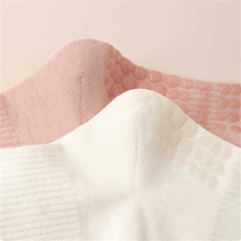 1/2/4/6 Pairs of Yoga Socks Female Medium Length Socks Pure Cotton Anti-Slip Silicone Indoor Pilates Womens Sports Socks 2025newXJ250815