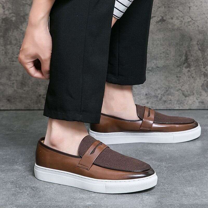 Trendy British Style Leather Shoes For Men In Summer 2025, New Breathable And Vatile Casual Men's Shoes, Low Top