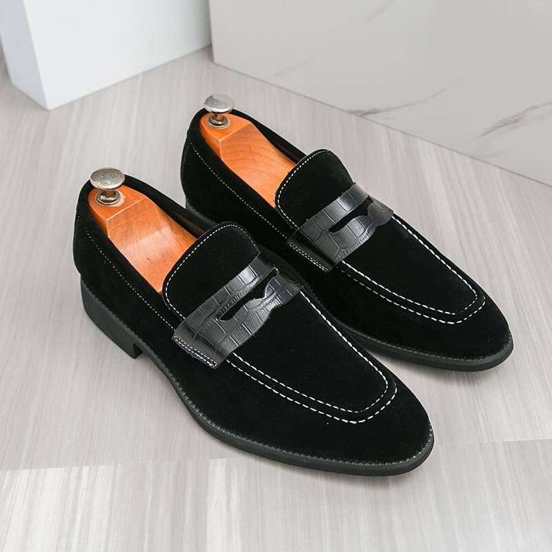 Fashion Men's Casual Leather Shoes Men Classic British Style Penny Loafers Moccasins Mens Party Wedding Outdoor Driving Flats