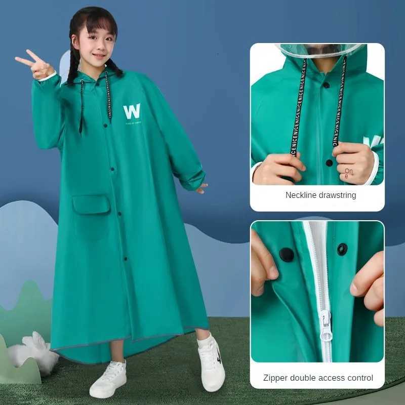Poncho Waterproof Woman for Rain Coat Women Raincoat Boys and Girls Long Ponchos Childrens Raincoats Students With Backpacks Y250814