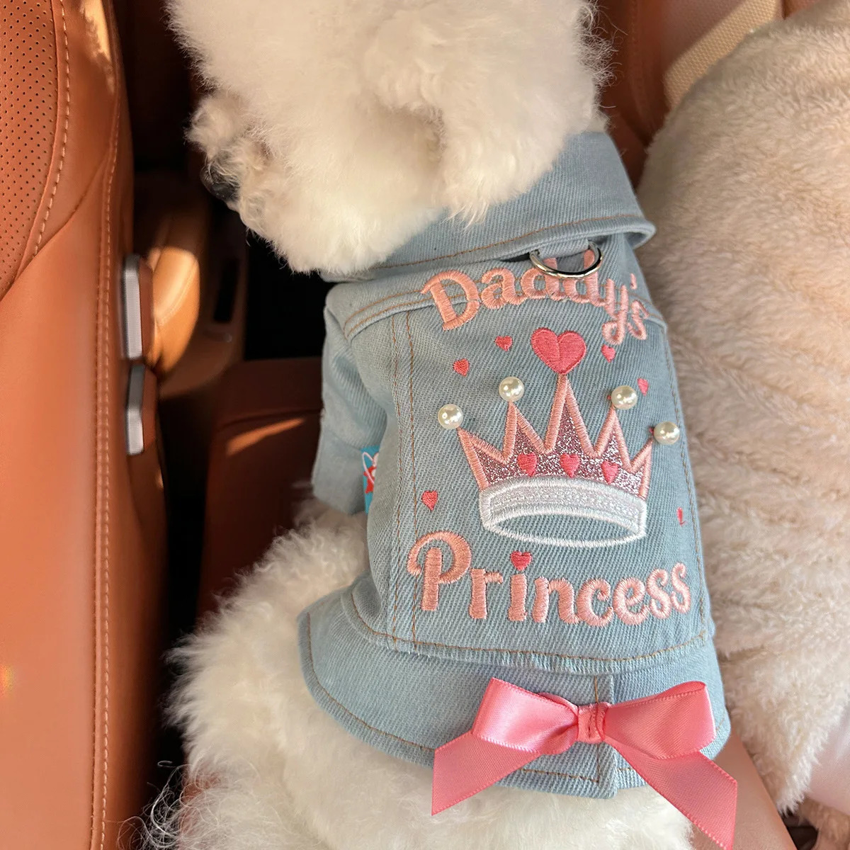 Pet Dog Cat Clothes Cute Princess Denim Jacket Puppy Kitten Adorable Fashion Outfi 250814