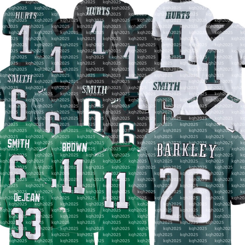 Saquon Barkley eagles Jersey Cooper DeJean AJ Brown DeVonta Smith Jason Kelce Brian Dawkins Reed Blankenship Randall Cunningham Quinyon Mitchell Football Jerseys