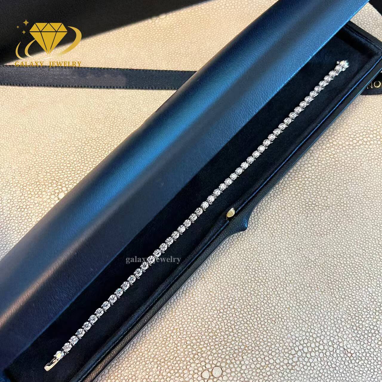 Fashion Jewelry 2-5mm Iced Out Gold Plated Vvs Moissanite Diamond 925 Silver Tennis Chain Bracelet Bangles for Women