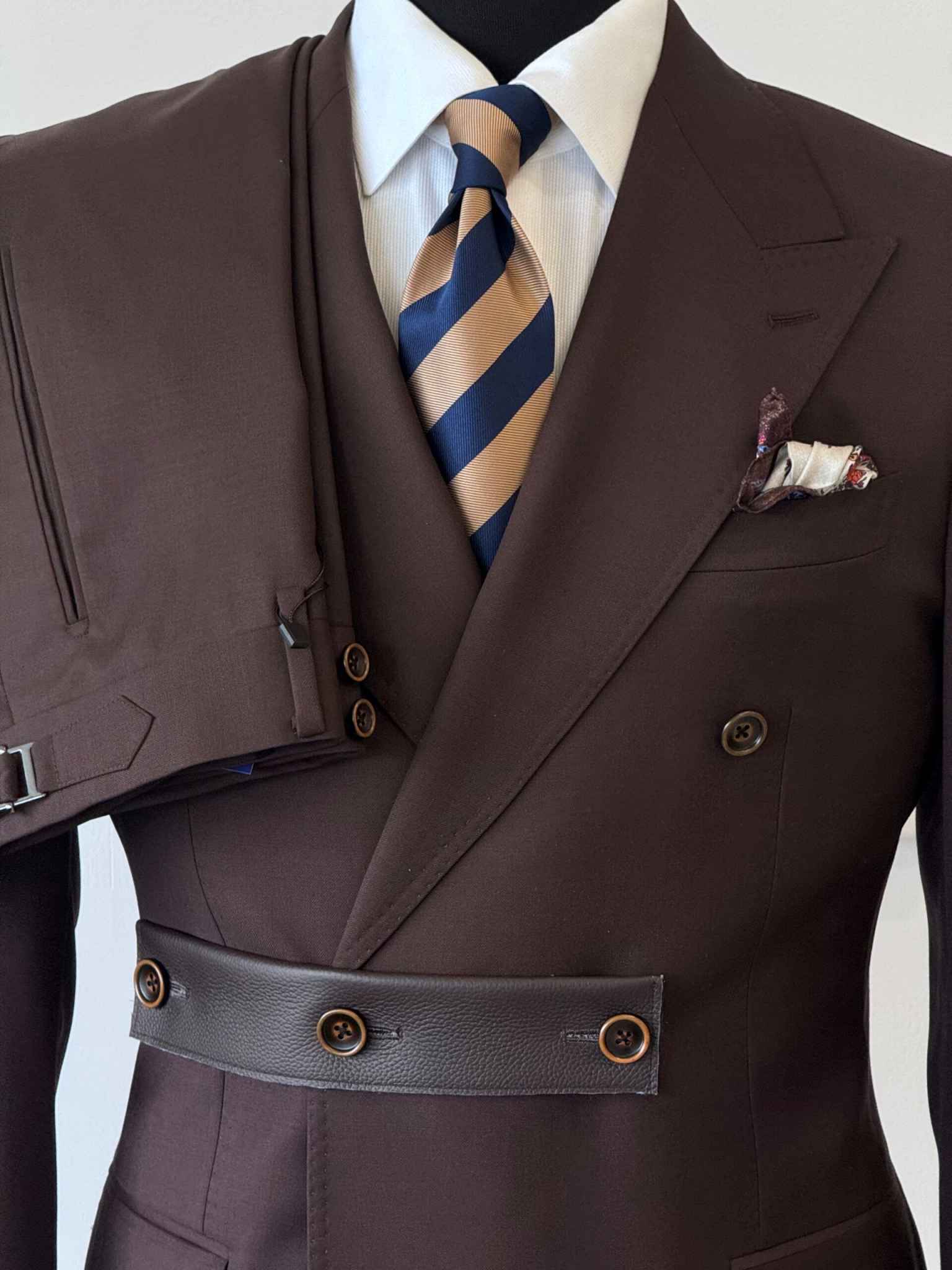 High Quality Men's Suit Slim Fit Double Breasted Groom Wedding Party Tuxedo Formal Business Men's Clothing Customized