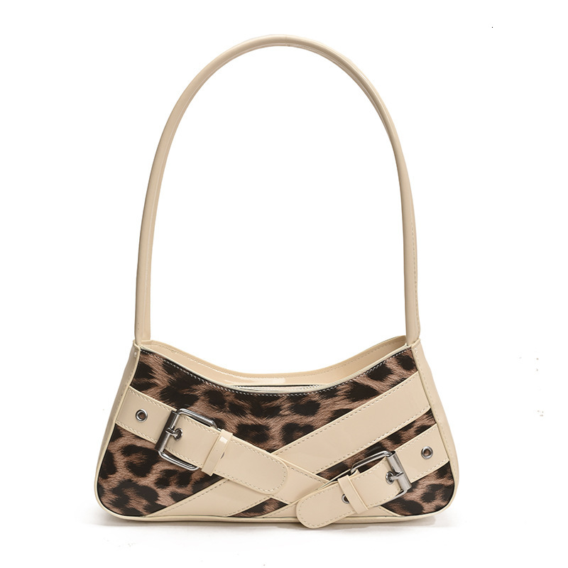 2025 Autumn New Women's Shoulder Bag Fashion Retro Spicy Girl Style Women's Armpit Bag New Niche Leopard Print Women's Handbag Autumn N