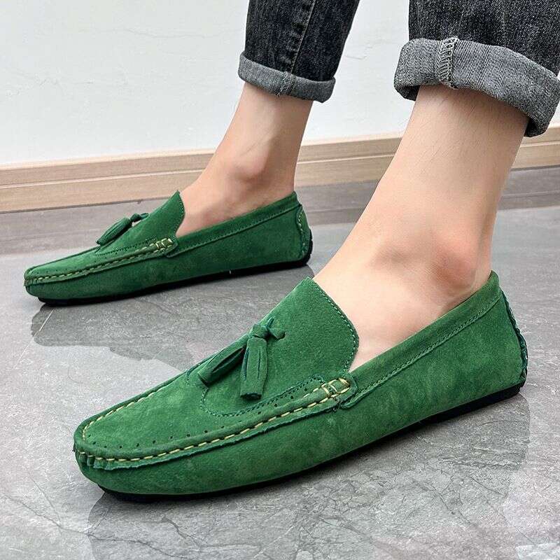 Large size Brock men's 2023 spring and autumn new British fashion casual foot set bean shoes