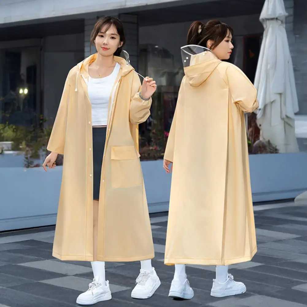 1Pc Waterproof Raincoat Elastic Cuff Raincoat Ultralight Waterproof Hooded Raincoat Portable Outdoor Travel Poncho for Adults Y250814