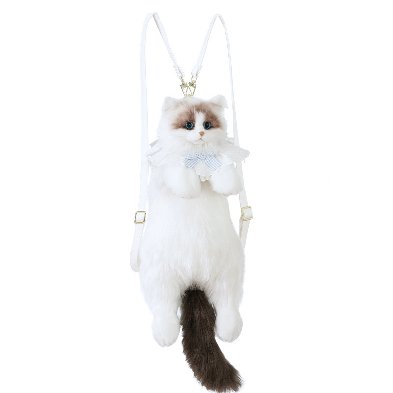 2025 Autumn New Women's Shoulder Bag Couple Bag Cloth Doll Cat Backpack Plush Toy Doll Birthday Gift Autumn New Designer Backpack
