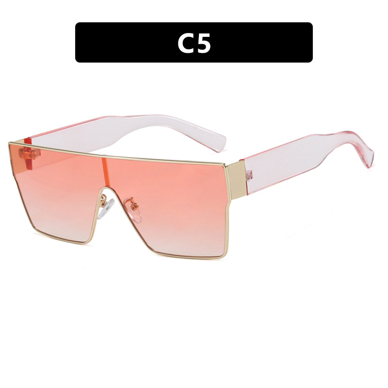2025 New Arrival Women Square One Piece Over sized Sunglasses Trendy High End UV Protective Sunwear for Stylish Shading